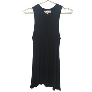 Pink Republic Black Ribbed Flowy Tank Top Size XS